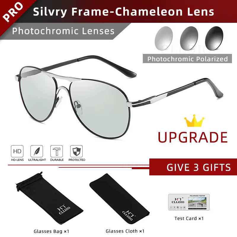 2022 New Photochromic Sunglasses Polarized Men Pilot Vintage Sun Glasses Women Driving Eyewear Goggles UV400 Gafas De Sol