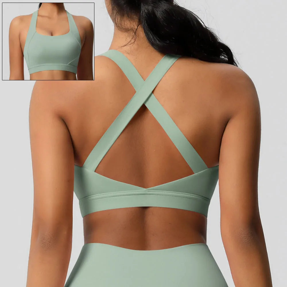 Elevate Your Workout with Our Stylish Front Zipper Sports Bra for Women - Push Up Yoga Crop Top in Vibrant Colors