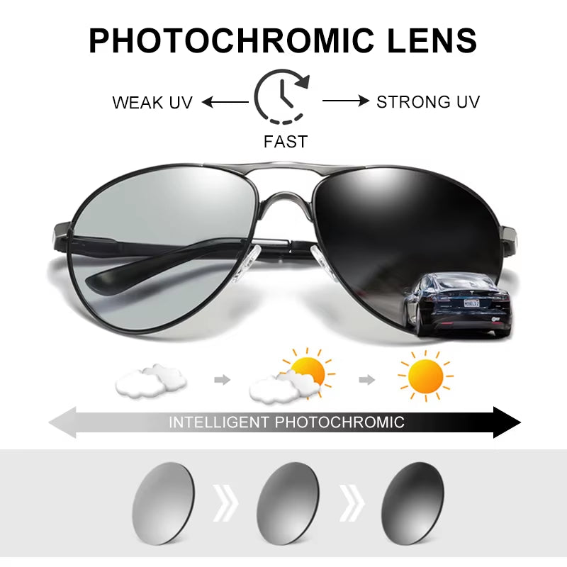 Photochrome Sonnenbrille – Polarisiert & Selbsttönend UV400