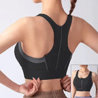 Elevate Your Workout with Our Stylish Front Zipper Sports Bra for Women - Push Up Yoga Crop Top in Vibrant Colors