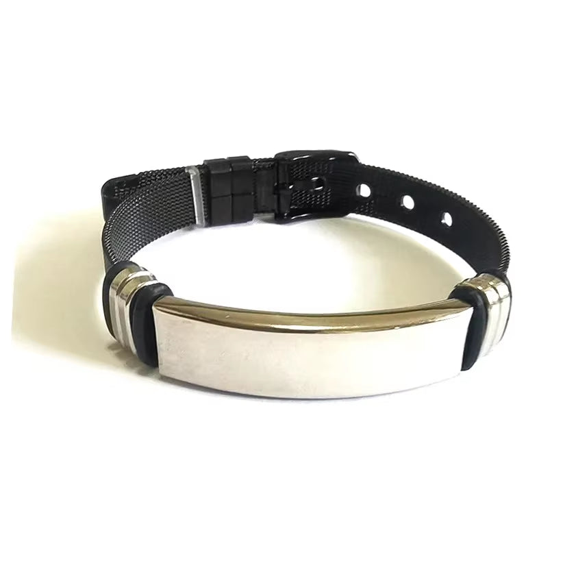 Punk Custom Name Engrave Logo Id Bracelets for Women Trendy Stainless Steal Bracelet Men Friendship Bracelets Jewelry