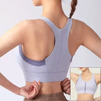 Elevate Your Workout with Our Stylish Front Zipper Sports Bra for Women - Push Up Yoga Crop Top in Vibrant Colors