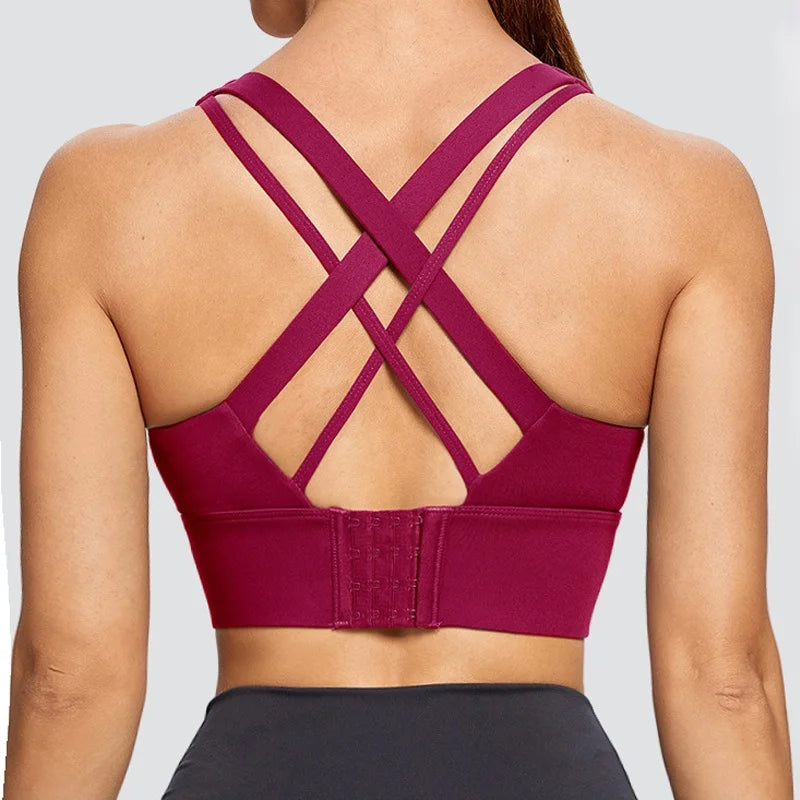 Elevate Your Workout with Our S-XXXL Women's Fitness Sports Bra - Quick Dry Push Up Yoga Crop Top for Ultimate Comfort and Support