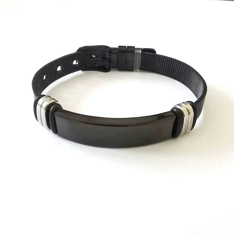 Punk Custom Name Engrave Logo Id Bracelets for Women Trendy Stainless Steal Bracelet Men Friendship Bracelets Jewelry