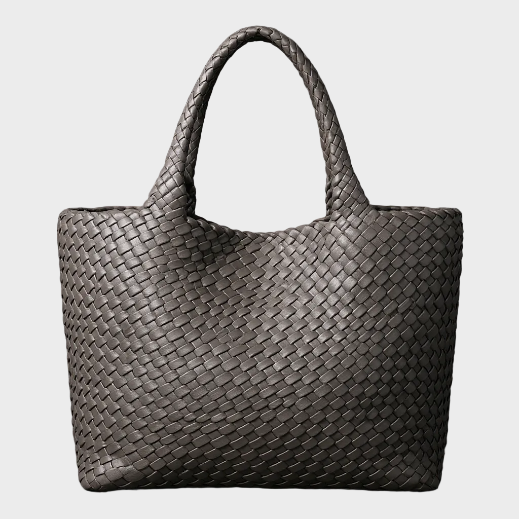 Elevate Your Style with Our Women's Premium Leather Woven Tote Handbag - Comfortable Wide Strap for Effortless Carrying