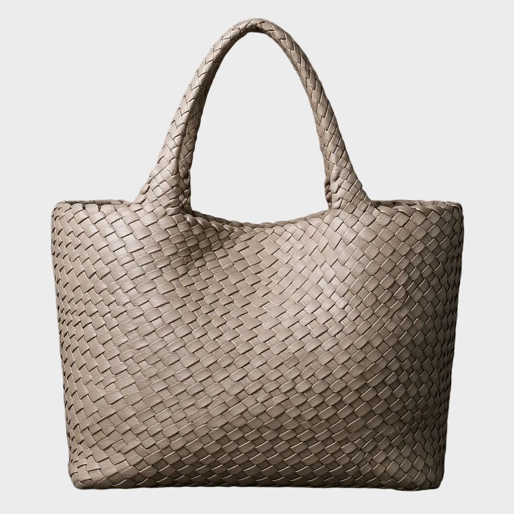 Elevate Your Style with Our Women's Premium Leather Woven Tote Handbag - Comfortable Wide Strap for Effortless Carrying