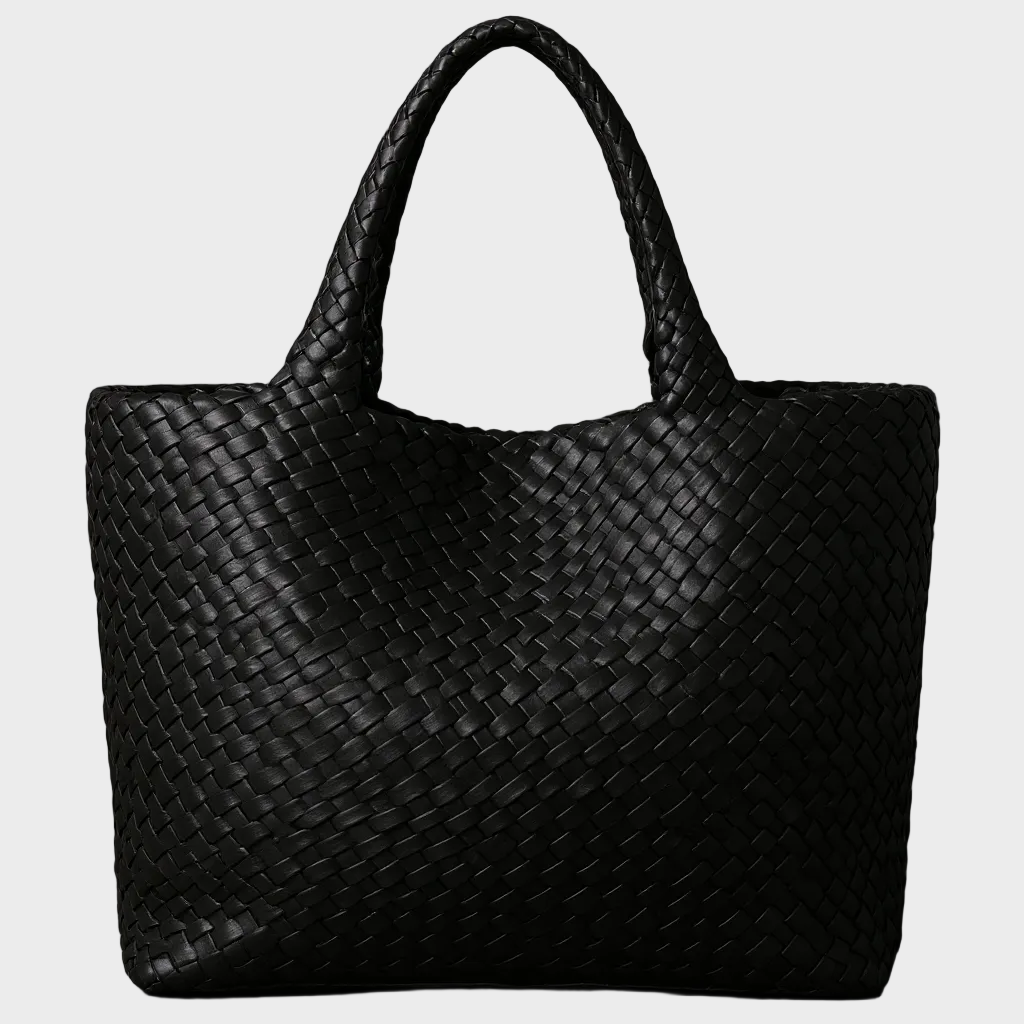 Elevate Your Style with Our Women's Premium Leather Woven Tote Handbag - Comfortable Wide Strap for Effortless Carrying